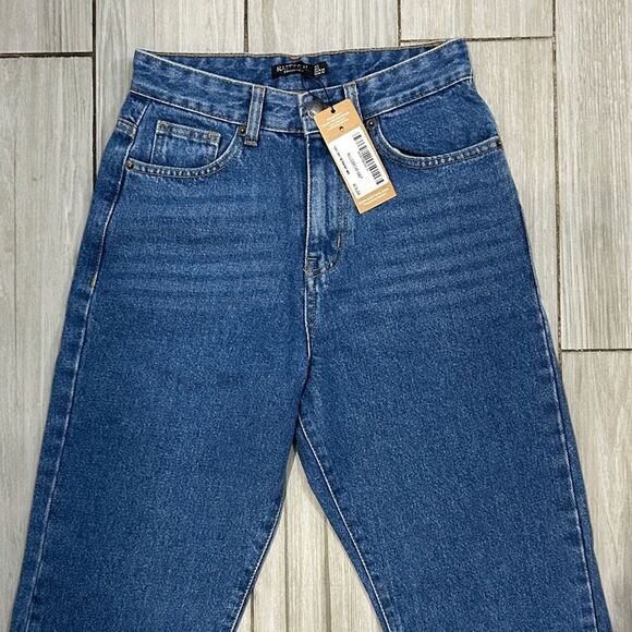 Nasty Gal Organic Denim High Waisted Mom Jeans - Sz 2 NWT - Picture 3 of 7